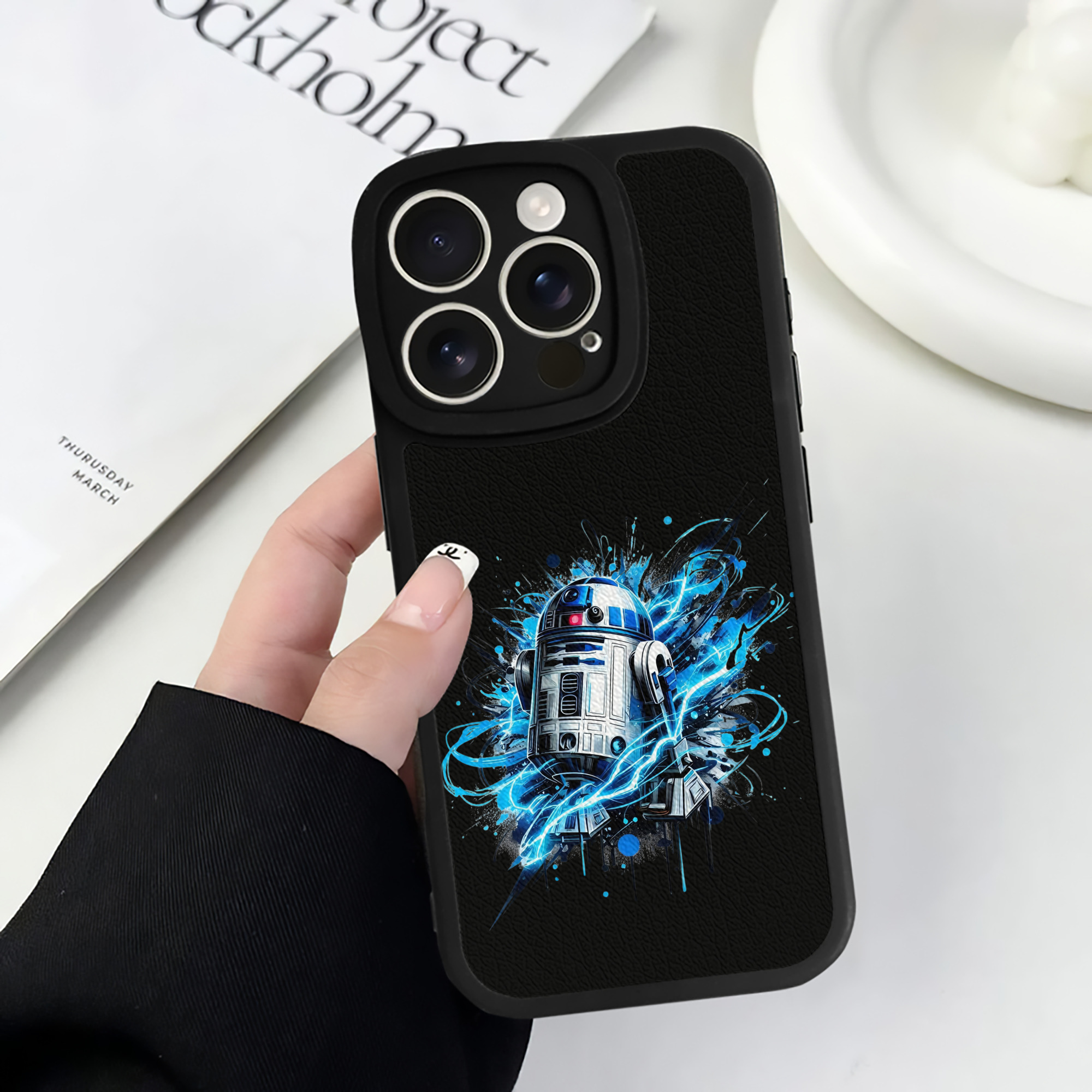 （画像用） スター・ウォーズ Star Wars 【iPhone 16シリーズ対応】シリコンスマホケース（レザー調） 材質：シリコン